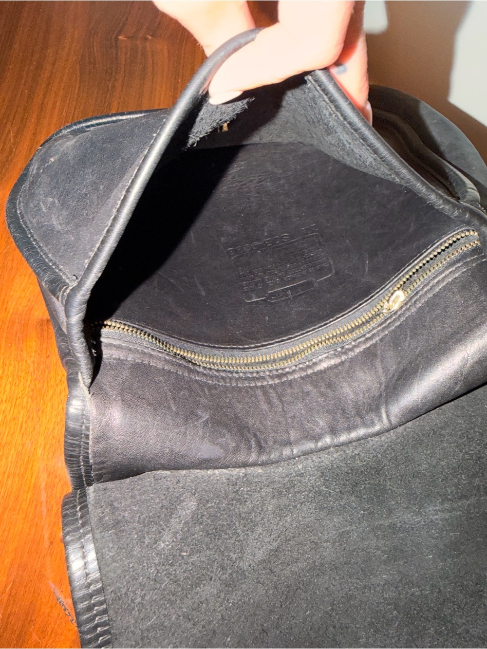 Coach Black Leather Shoulder Hobo with Gold-Tone Hardware - Picture 3 of 5